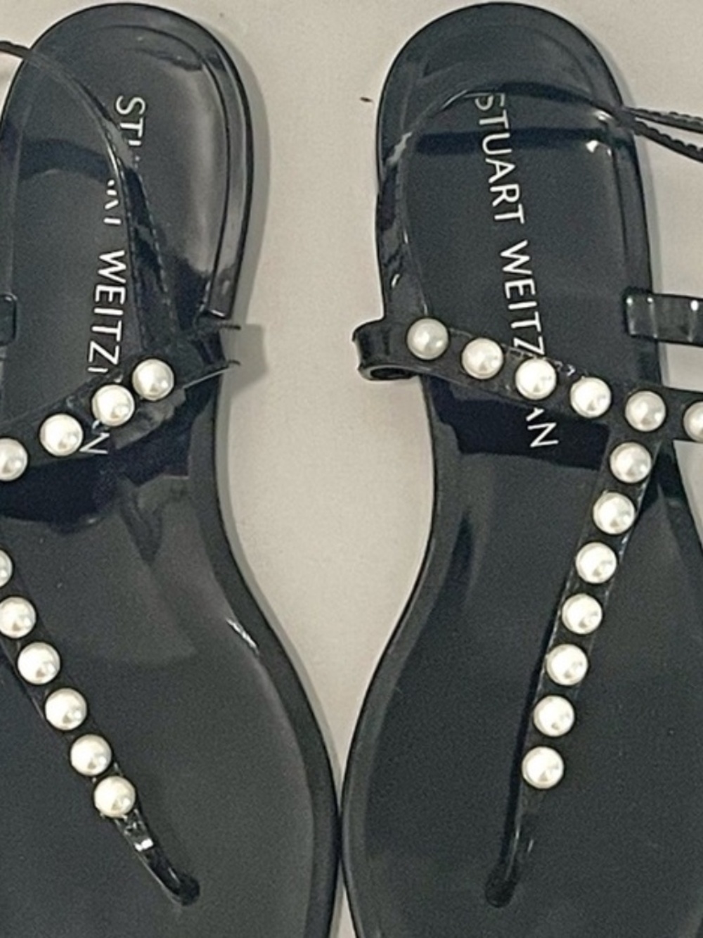 Stuart Weitzman Goldie Pearl Jelly Sandals size 9 NWOT